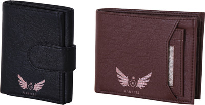

Martell Men Brown Artificial Leather Wallet(4 Card Slots), Black