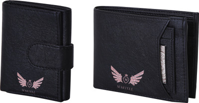 

Martell Men Black Artificial Leather Wallet(4 Card Slots)