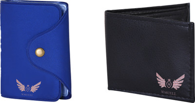 

Martell Men Black Artificial Leather Wallet(6 Card Slots), Blue