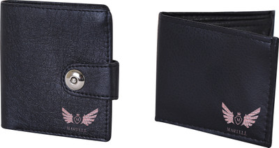 

Martell Men Black Artificial Leather Wallet(4 Card Slots)