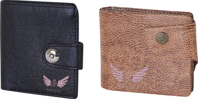 Martell Men Brown Artificial Leather Wallet(4 Card Slots), Black