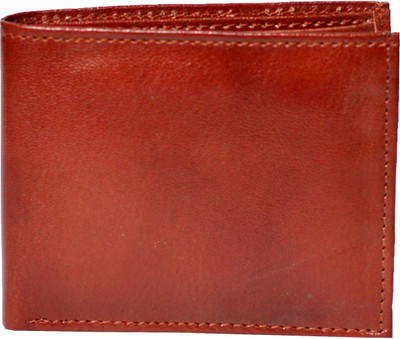 

sceva Men Brown Genuine Leather Wallet(4 Card Slots), Light brown