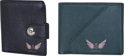 

Martell Men Green Artificial Leather Wallet(4 Card Slots), Black