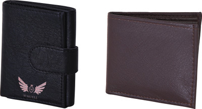 

Martell Men Brown Artificial Leather Wallet(4 Card Slots), Black