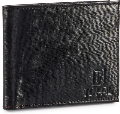 

Toffil Men Black Genuine Leather Wallet(6 Card Slots), Charcoal black