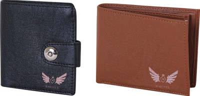 

Martell Men Brown Artificial Leather Wallet(4 Card Slots), Black