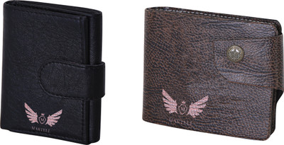 

Martell Men Brown Artificial Leather Wallet(4 Card Slots), Black