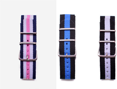 

WM Make Your Own Watch By WM- NATO Multicolored Straps (ONLY Straps)-MYOW COLLECTION (All Straps in this collection-22 mm except Black Strap-20 mm,Military Strap -20 mm) myow-bu-w-pk-bk-bu-bk-w myow-bu-w-pk-bk-bu-bk-w-boys 22 mm Nylon Watch Strap(Multicol