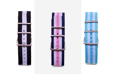 

Watch Me Make Your Own Watch By Watch Me- NATO Multicolored Straps (ONLY Straps)-MYOW COLLECTION (All Straps in this collection-22 mm except Black Strap-20 mm,Military Strap -20 mm) myow-bk-w-bu-w-pk-bu-w 22 mm Nato Nylon Stylish trendy Strap Combos Watch