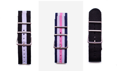 

Watch Me Make Your Own Watch By Watch Me- NATO Multicolored Straps (ONLY Straps)-MYOW COLLECTION (All Straps in this collection-22 mm except Black Strap-20 mm,Military Strap -20 mm) myow-bk-w-bu-w-pk-bk 22 mm Nato Nylon Stylish trendy Strap Combos Watch S
