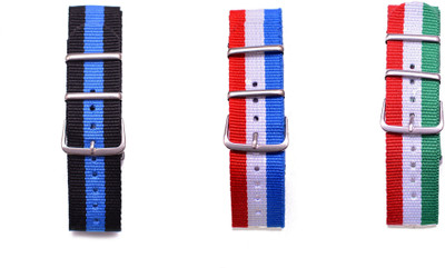 

WM Make Your Own Watch By WM- NATO Multicolored Straps (ONLY Straps)-MYOW COLLECTION (All Straps in this collection-22 mm except Black Strap-20 mm,Military Strap -20 mm) myow-bk-bu-france-italy myow-bk-bu-france-italy-boys 22 mm Nylon Watch Strap(Multicol