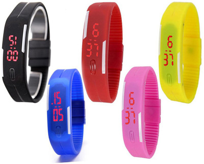 

Fashion Gateway LED digital band watch for boys and girls with day and date display LED digital watch Watch - For Boys & Girls