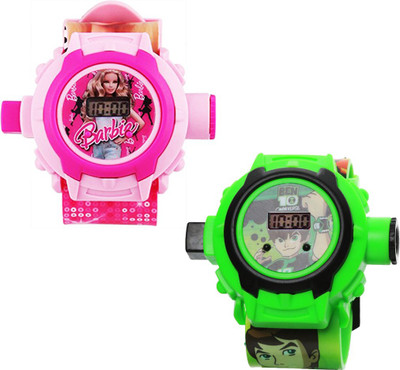 

PK Collection Pink::Green (Best for Brithday gift and kids gift) Watch - For Boys & Girls