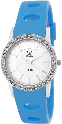 

Fogg 3038-BL-CK Blue Modish Watch - For Women
