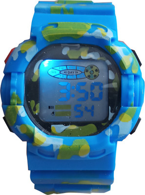 

SS Traders -Blue Sports watch with ALaram ,Lights for kids - Good gifting Item Watch - For Boys & Girls