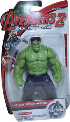 

oviwa Avengers Hulk with weapons and LED light function Age Of Ultron Action Figure, Twist and Move Avengers Toy For Kids(Multicolor)