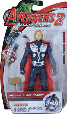 

oviwa Avengers Thor Action Figure with weapons and LED light function Age Of Ultron Action Figure Twist and Move Avengers Toy For Kids(Multicolor)