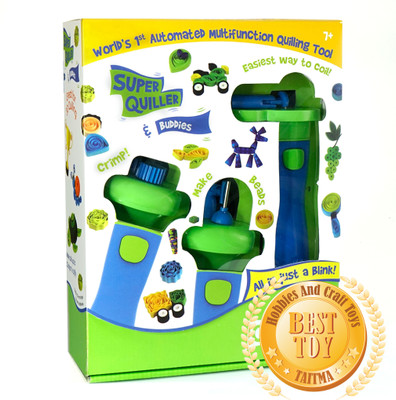 

Quill On QUILL ON-Super Quilling and Buddies, Blue- Motorized Multi-function Quilling Tool- fun Craft kit for beginners to experts-for Boys and Girls above 8 years to Coil , Crimp or make Beads from Quilling Paper- A must-have Fun Creative kit for all
