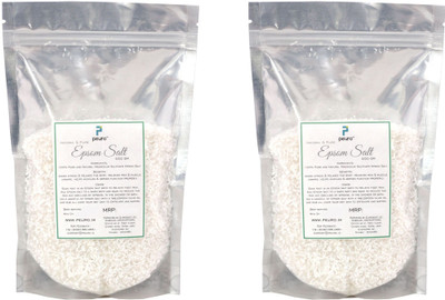 

peuro 100% Natural Epsom Bath Salt for Relaxation and Pain relief, Bath Salt, Magnesium Sulphate Salt 500 grams (Pack of 2)(1000 g)