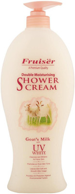 

Fruiser Double Moisturising Shower Cream, Goats Milk with UV White - 450ml(450 ml)