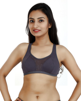 Libra Women Sports Non Padded Bra(Grey)