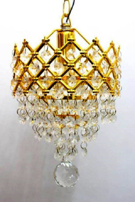 VAGalleryKing Crystal Jhumar Pendant Lamp Ceiling Lamp(Clear)