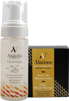 

Alainne Combo Facial Foam 200g+ Gold Bleach 140g(350 g)