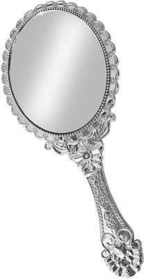 

Prime Round shape Makeup Mirror, Shaving Mirror, Portable Hand Held Mirror For Women And Men, 25 Gram, Silver, Pack of 1 (10866)