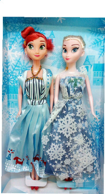 

TALKING GANESHA Anna & Elsa Princess Fashion Dolls With New Dresses Toy Dolls for girls - Multicolor(Multicolor)