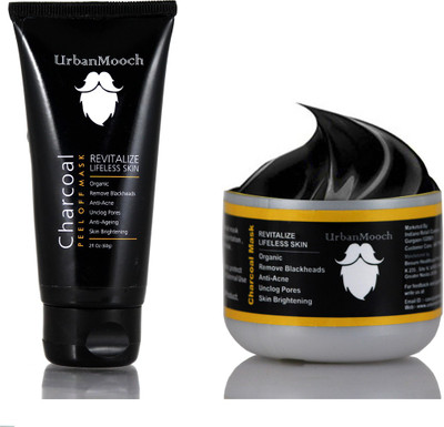 

UrbanMooch Activated Charcoal Mask Combo for Anti Aging, Blackheads & Instant Fairness 160 gm(160 g)