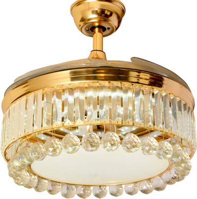 

HANS LIGHTING HLF8064 4 Blade Ceiling Fan(Silver, Pack of 1), Gold