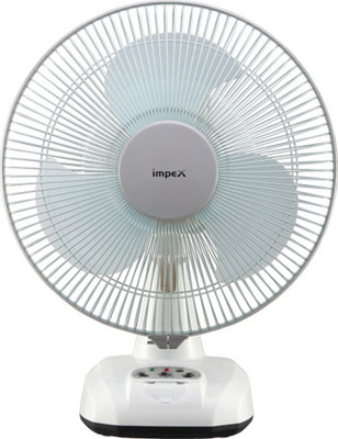 

Impex Solar Rechargeable Fan (BREEZE D3) with LED Light 3 Speed Mode 3 Blade Table Fan(White, Pack of 1)