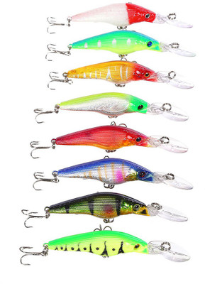 

Magideal Fishing Lures Baits Crankbaits Bright and vivid color Fish Decoy Fishing Lure(Pack of 8 Size 8)