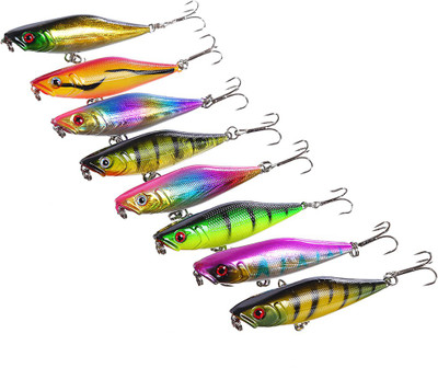 

magideal Bright and vivid color Fish Decoy Fishing Lure(Pack of 8 Size 6)