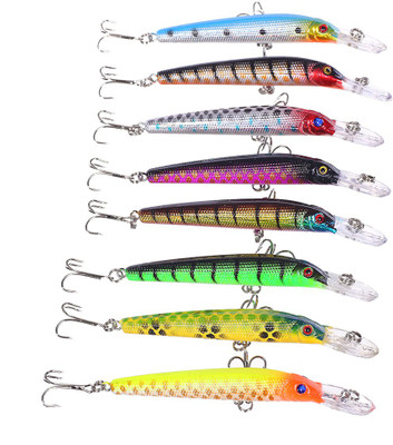 

Magideal 2 sharp treble hooks Balanced Design Fish Decoy Fishing Lure(Pack of 8 Size 6)