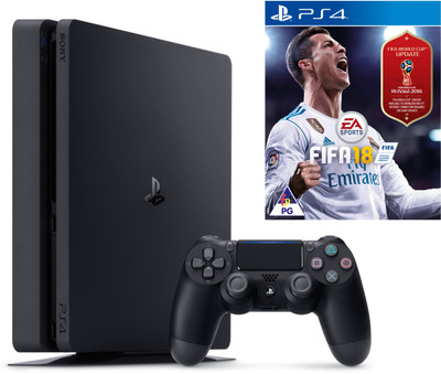 

Sony PlayStation 4 (PS4) Slim 1 TB GB with Fifa 18 World Cup(Jet Black)
