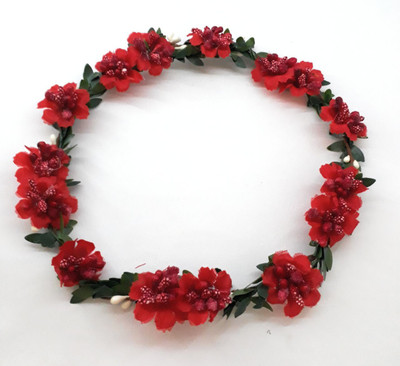 

GiftsBouquet Floral Tiara Tiara Head Band(Red)
