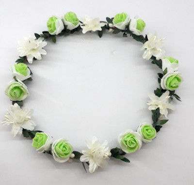 

GiftsBouquet Gifts Bouquet Floral Tiara Cream and Green Head Band(Multicolor)