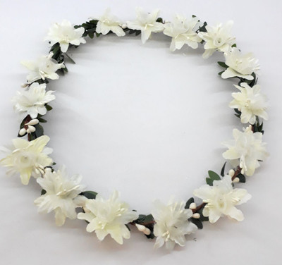 

GiftsBouquet Floral Tiara Tiara Head Band(White)