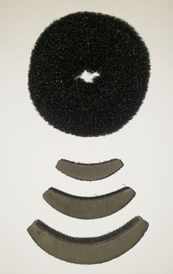

BELLA HARARO 4 PC. set Hair Bumpit and Juda Puff Donut Combo Hair Accessory Set(Black)