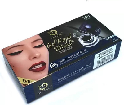 

Mattlook Gel Kajal & Cake Eyeliner Smudge Proof, 24 Hours Stay (JET BLACK)(Jet Black, 14.5 g)