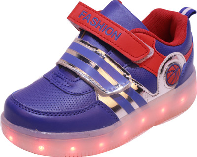 

Yellow Bee Girls Velcro Sneakers(Blue