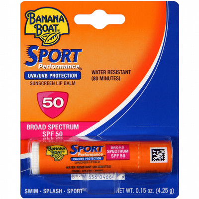 

Banana Boat Sport Sunscreen Lip Balm SPF50 - 4.25g (0.15oz) Lip Balm(Pack of: 1, 4.25 g)