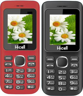 

Hicell C5 Combo of Two Mobiles(Red&Black$$Black&Red)