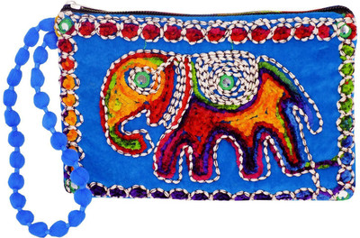 

Bagaholics Ethnic Embroidered Animal Print Multipurpose Pouch Traditional Mobile Pouch Pencil Pouch Ladies Purse Gift For Women Pouch(Multicolor)