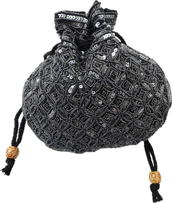 

HimalayaHandicraft Stylish Wedding/Casual/Party for Girls & Women Potli(Black)