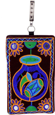

Bagaholics Ethnic Saree Clutch Mobile Pouch Waist Clip Ladies Purse Gift For Women Mobile Pouch(Maroon)