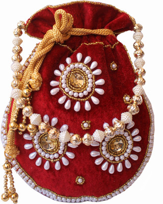 

Milan's creation WHTPOT004MRN Potli(Maroon)