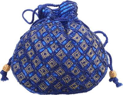 

HimalayaHandicraft Stylish Wedding/Casual/Party Potli bag for Girl's and Women's Potli(Blue)
