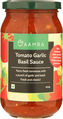 

AAMRA Tomato Garlic Basil Sauce Sauce(400 g)